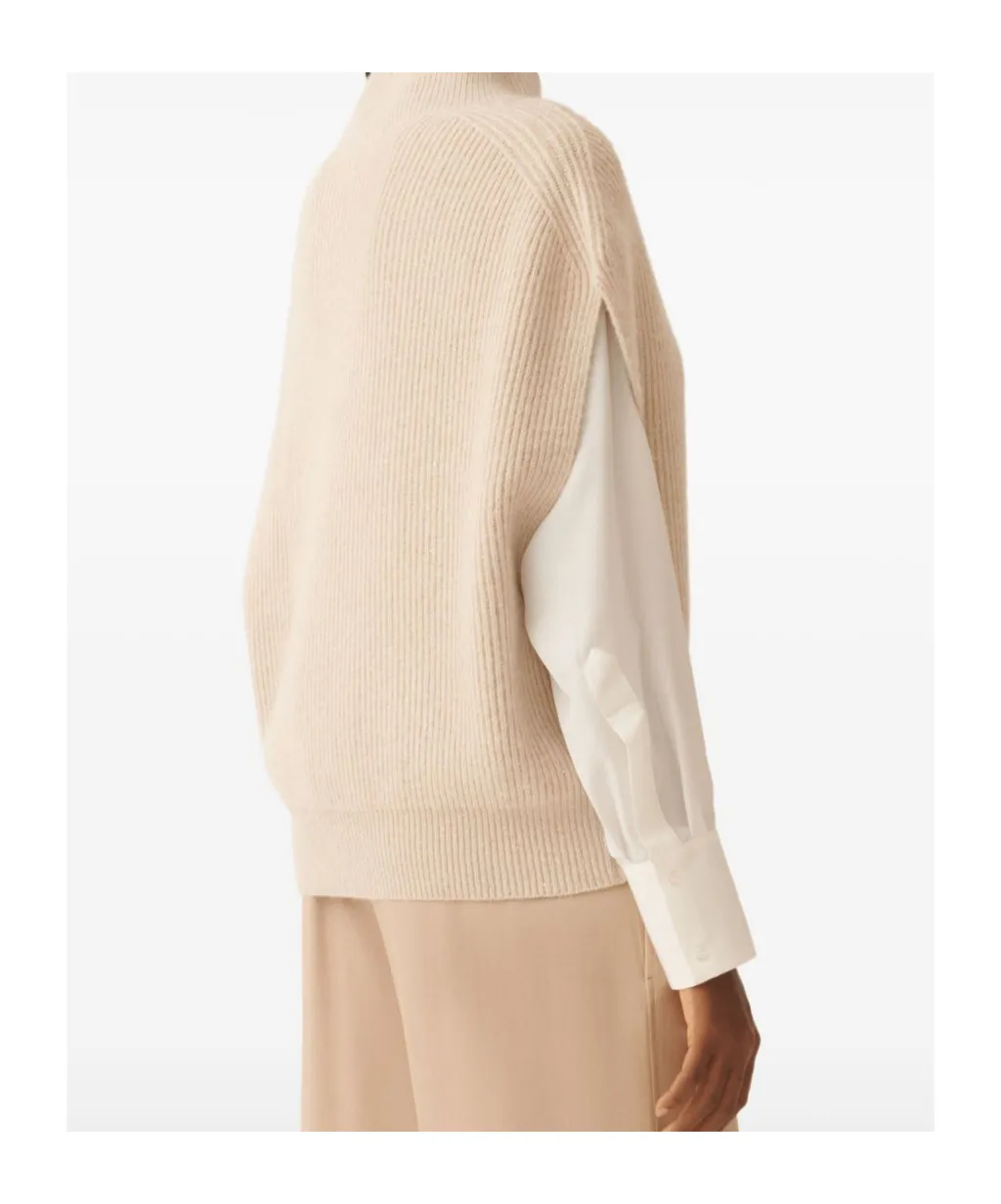 High-Neck Knitted Vest