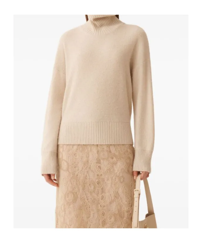 Sequins Embellished Turtleneck Jumper