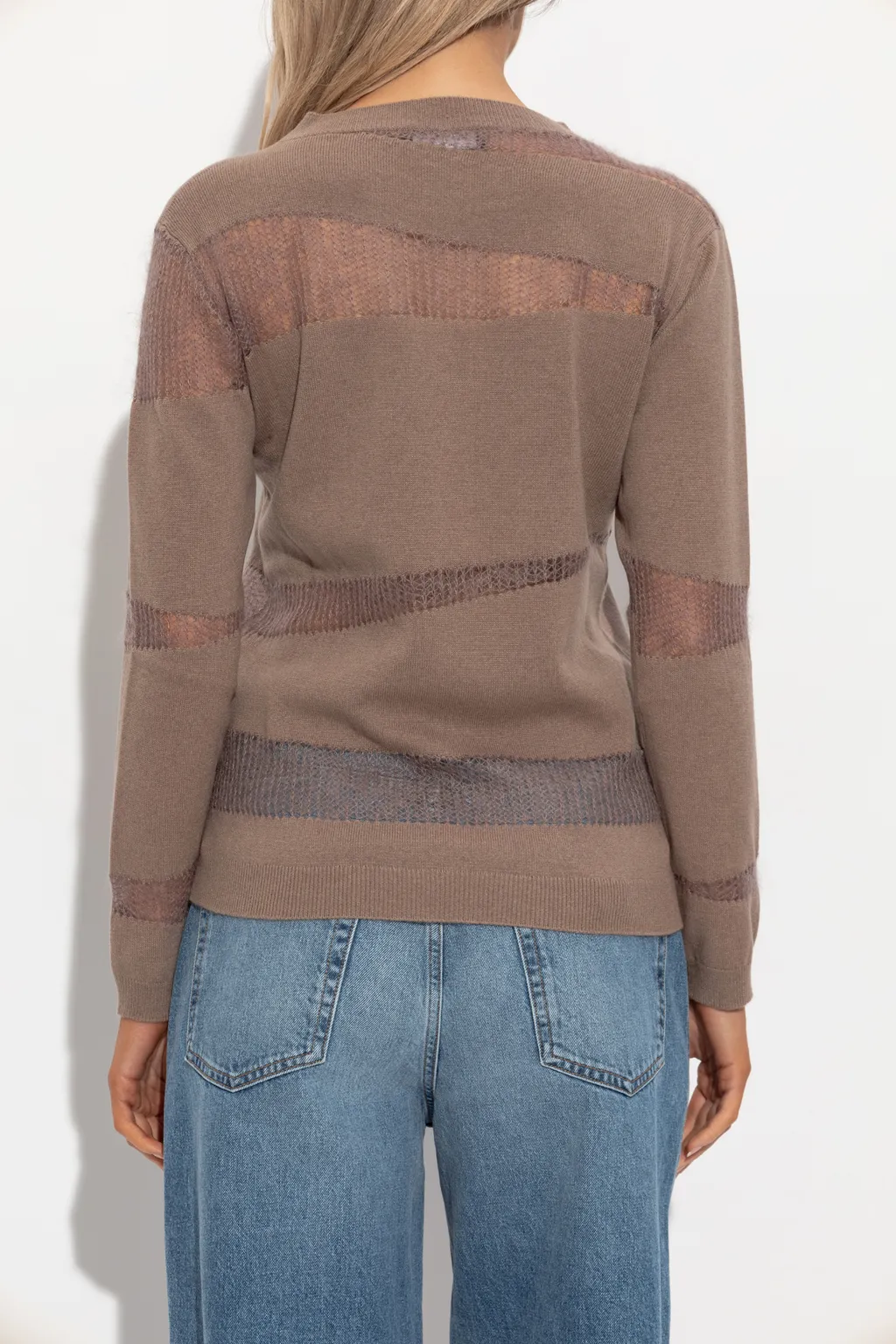 Open-Knit Inserts Sweater