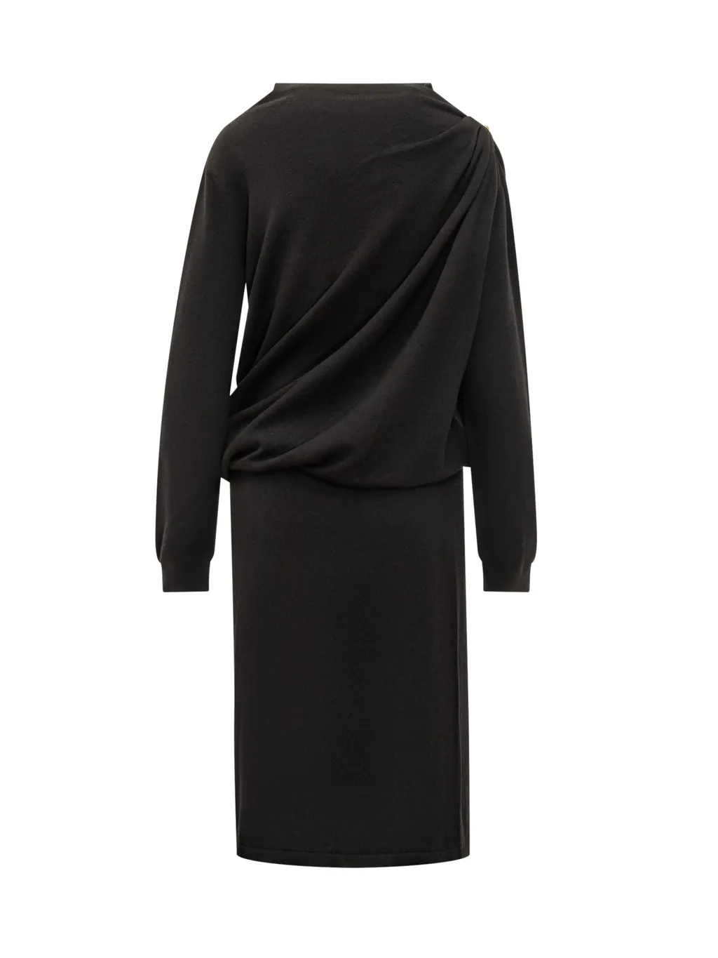 Draped Layered Midi Dress
