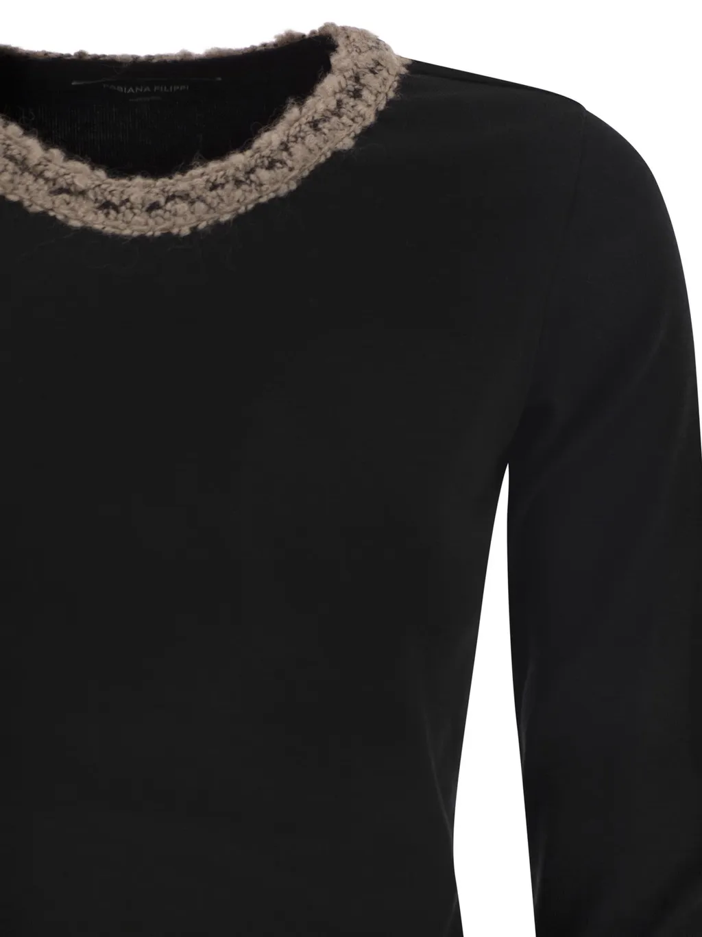 3/4 Sleeve T-Shirt With Neck Detailing