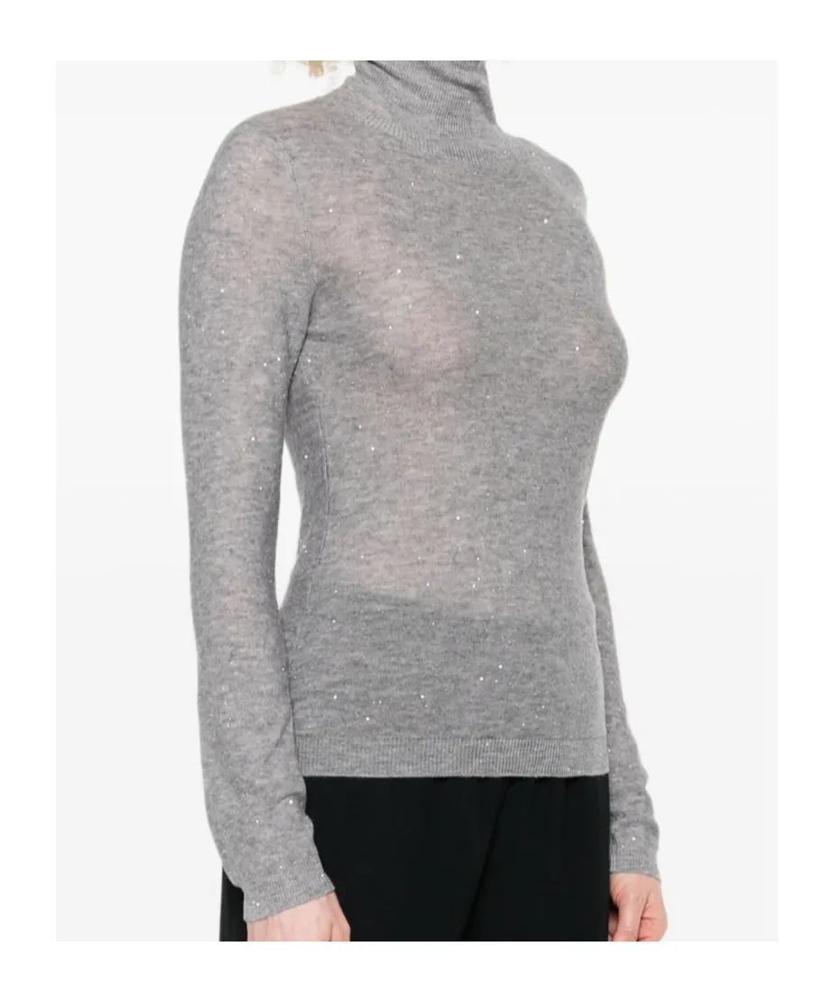 Sequin High Neck Jumper