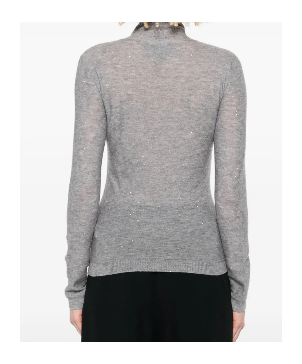 Sequin High Neck Jumper