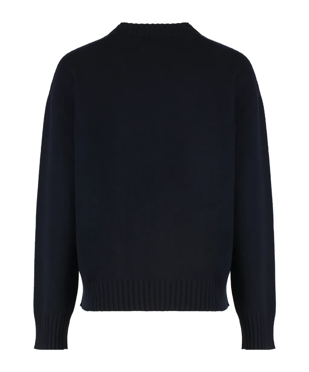 Ribbed-Knit Crew-Neck Sweater