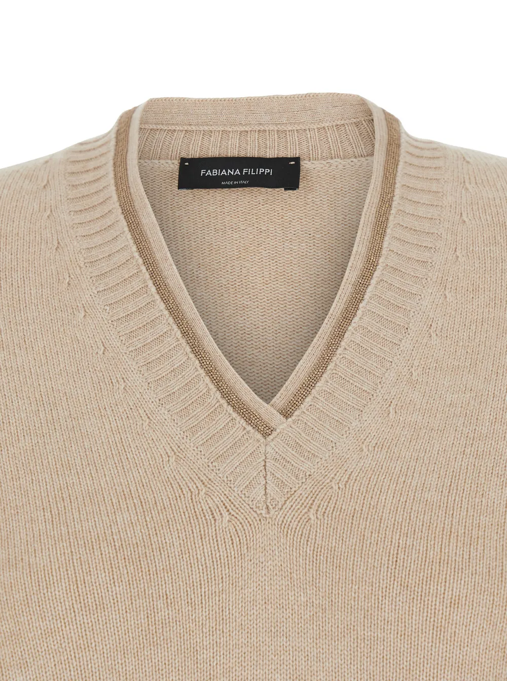 V-Neck Long-Sleeved Sweater