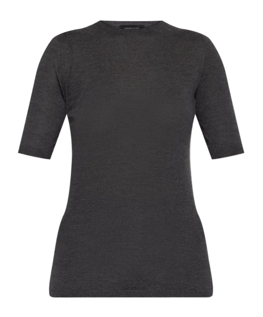 Short-Sleeved Knitted Sweater