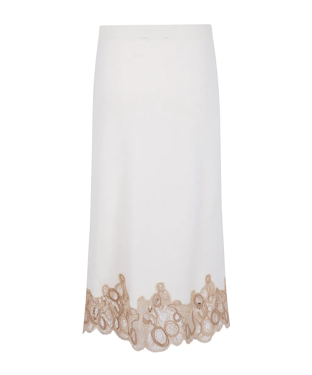 Pencil Skirt With Lace Band
