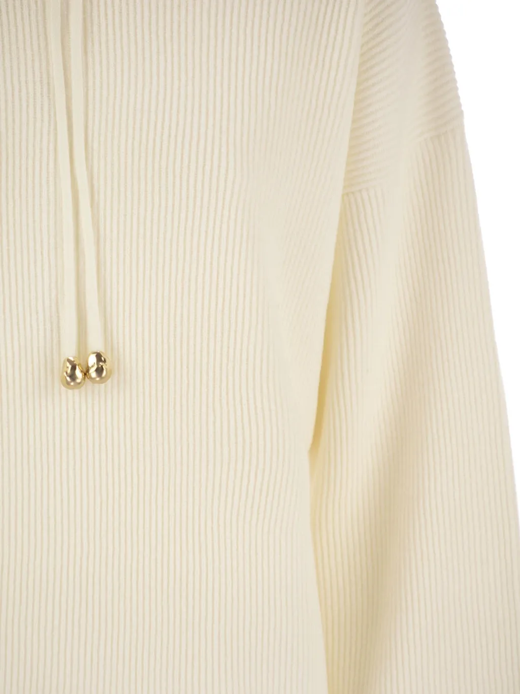 Drawstring Knitted Hoodie