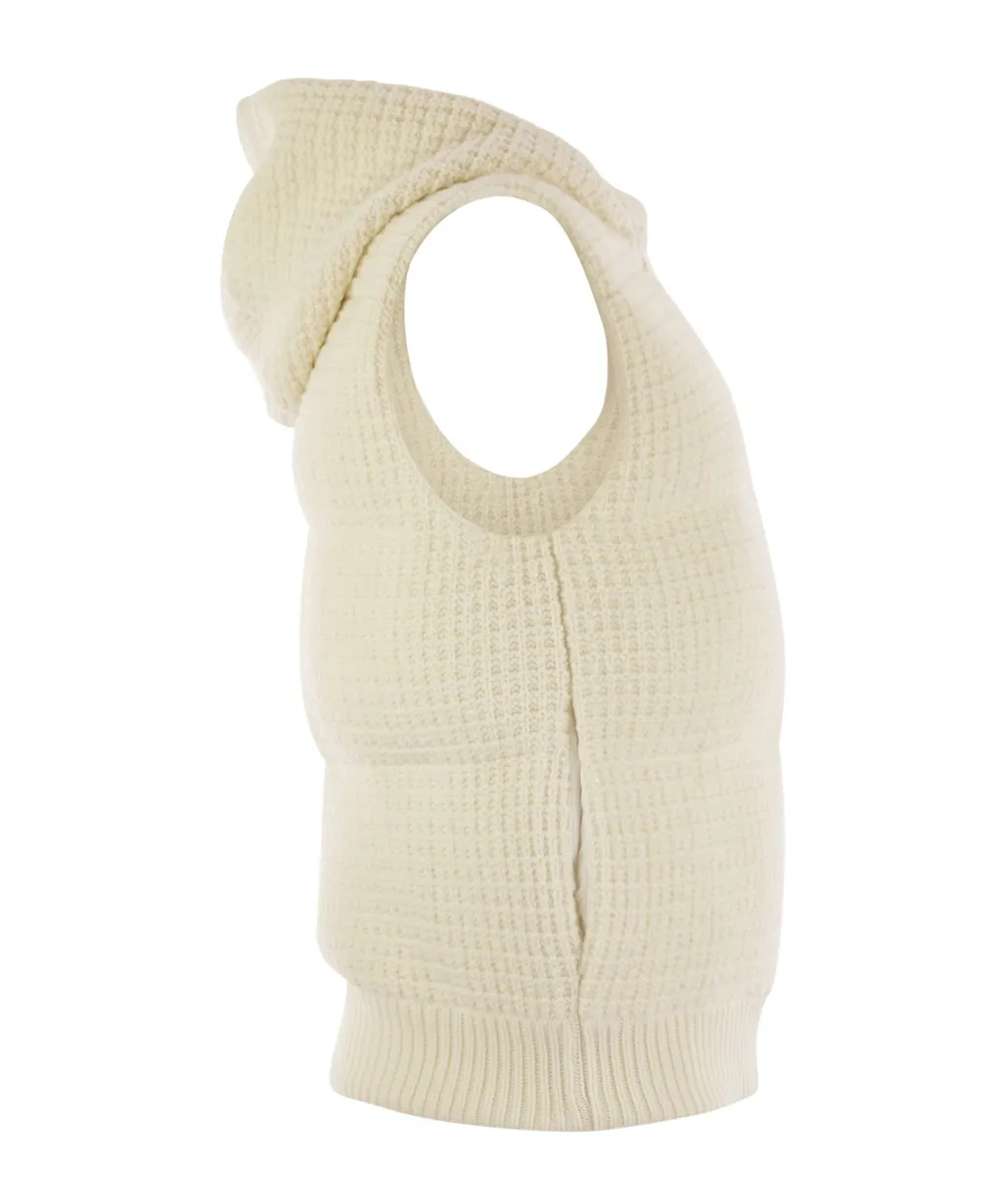 Knitted Vest With Hood