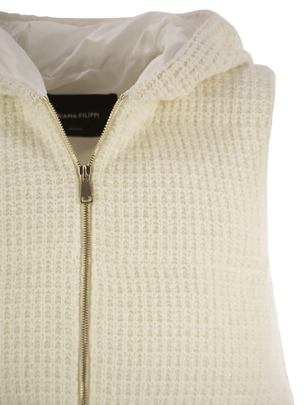 Knitted Vest With Hood