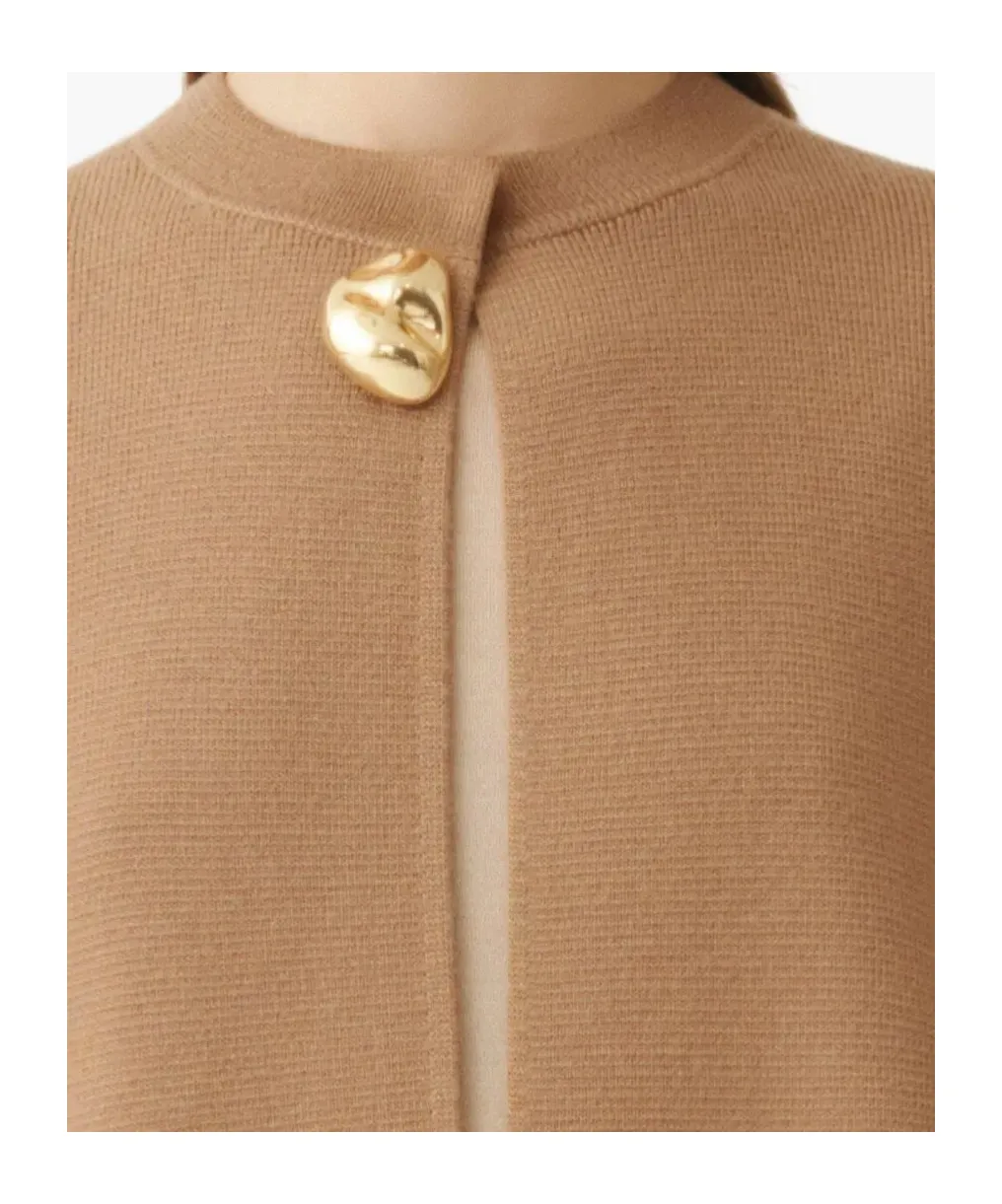 Crew Neck Knitted Coat