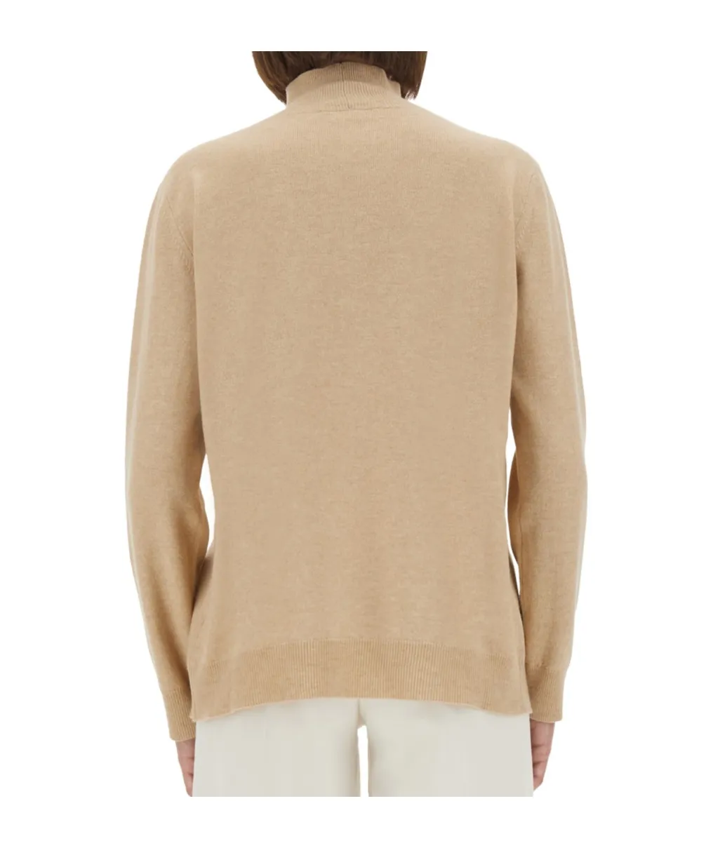 Turtleneck Button-Detailed Jumper