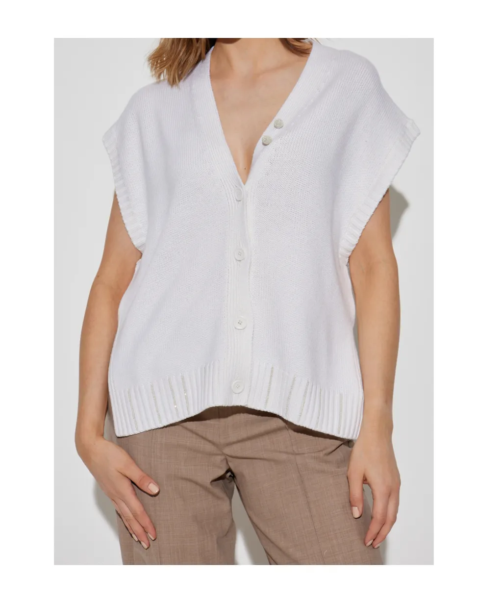 V-Neck Knitted Cardigan