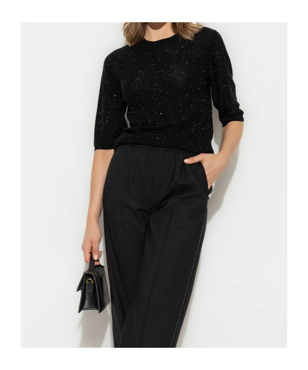 Sequin Embellished Knitted Sweater