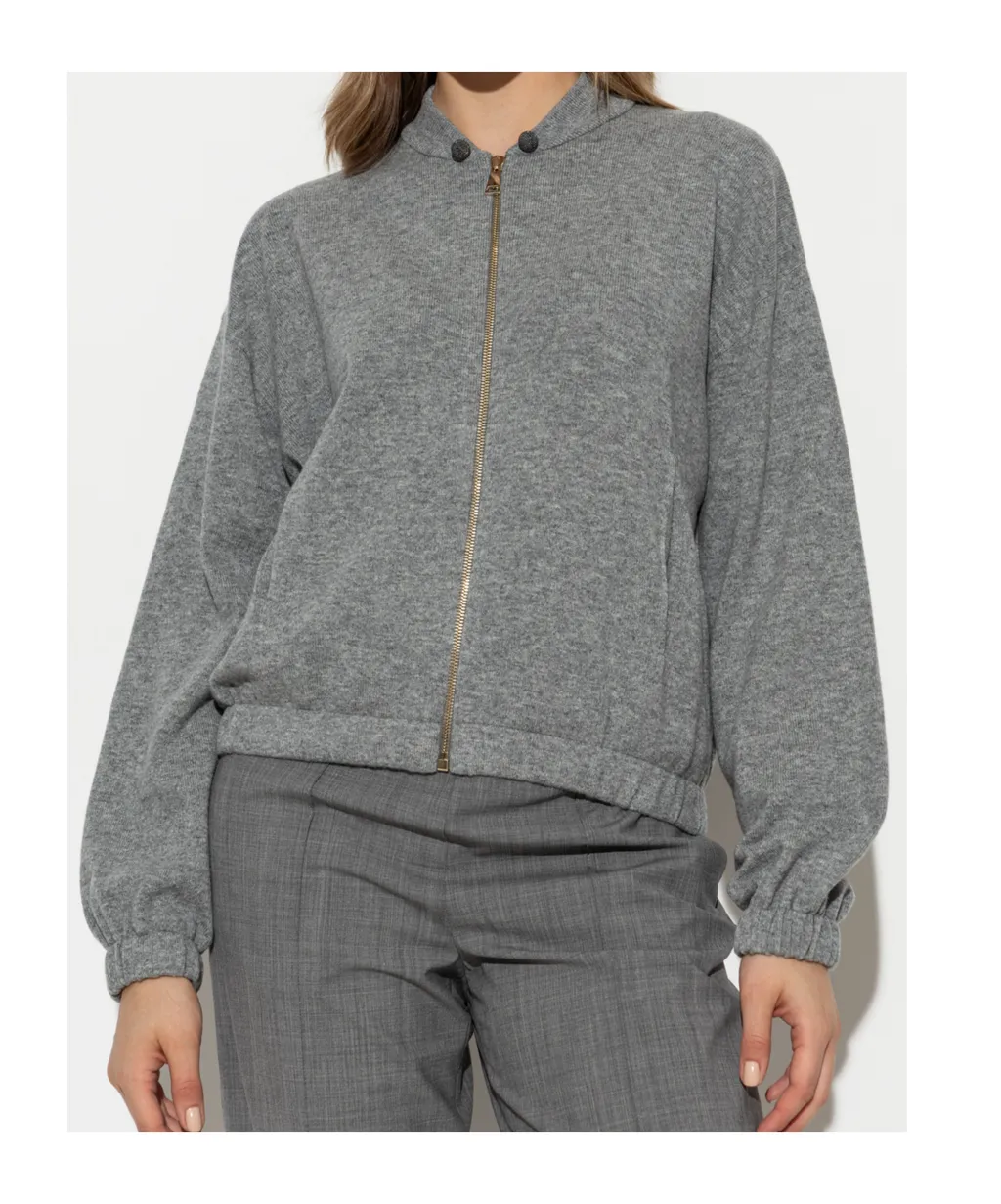 Zipped Knitted Cardigan