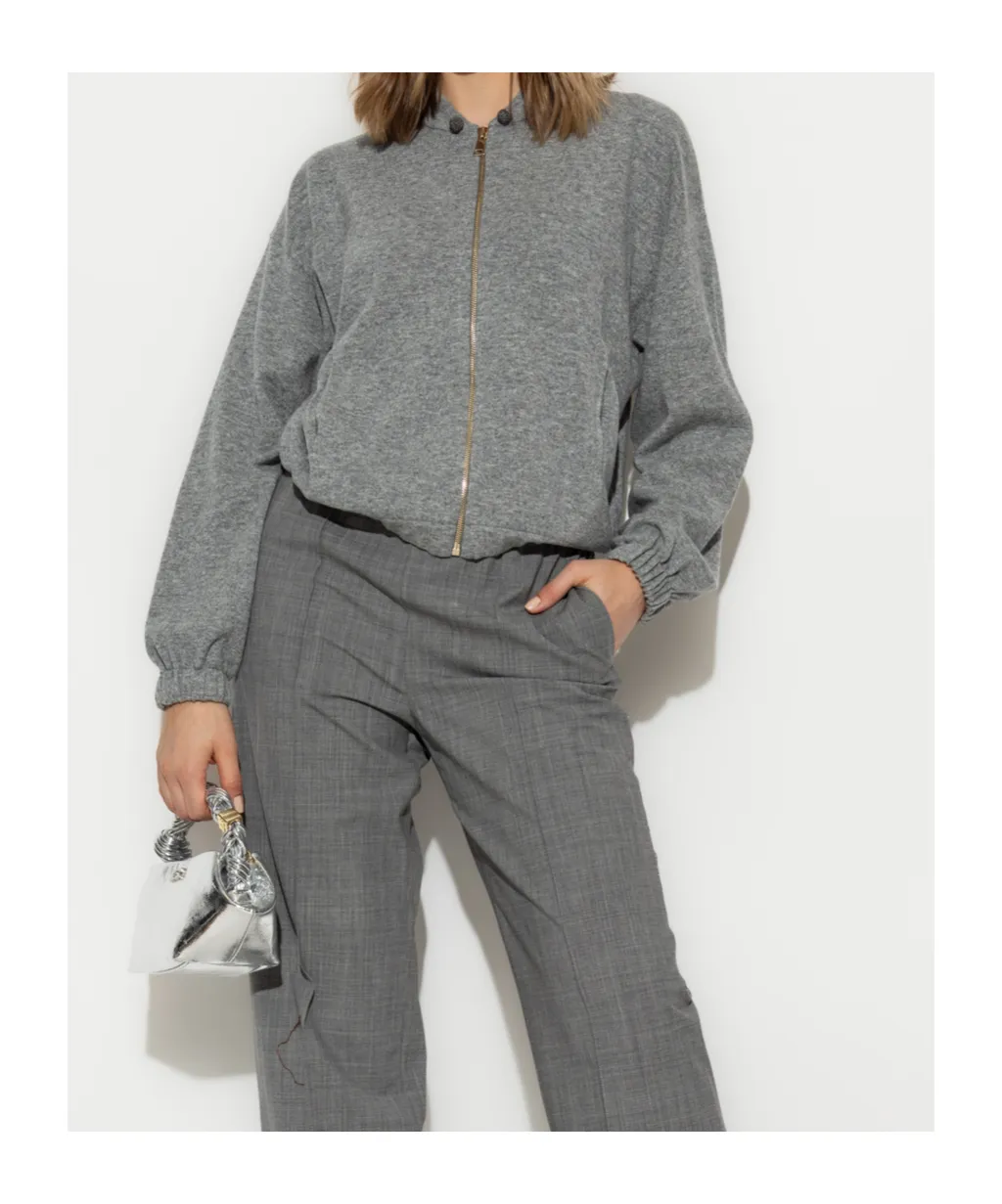 Zipped Knitted Cardigan