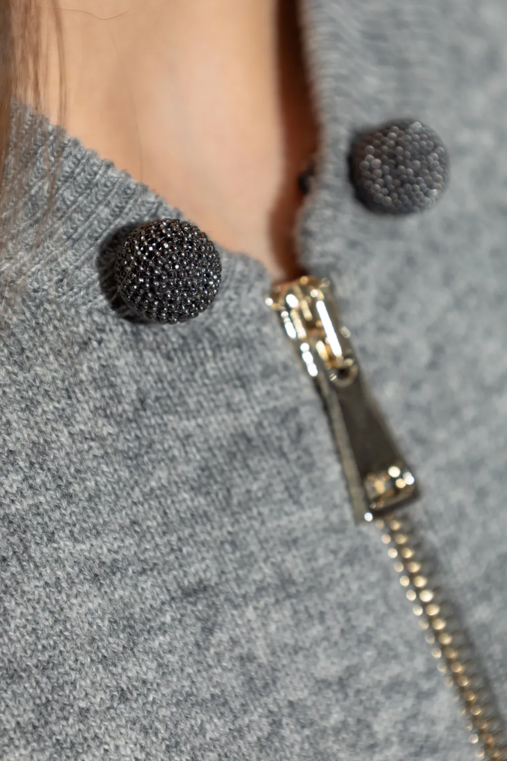 Zipped Knitted Cardigan