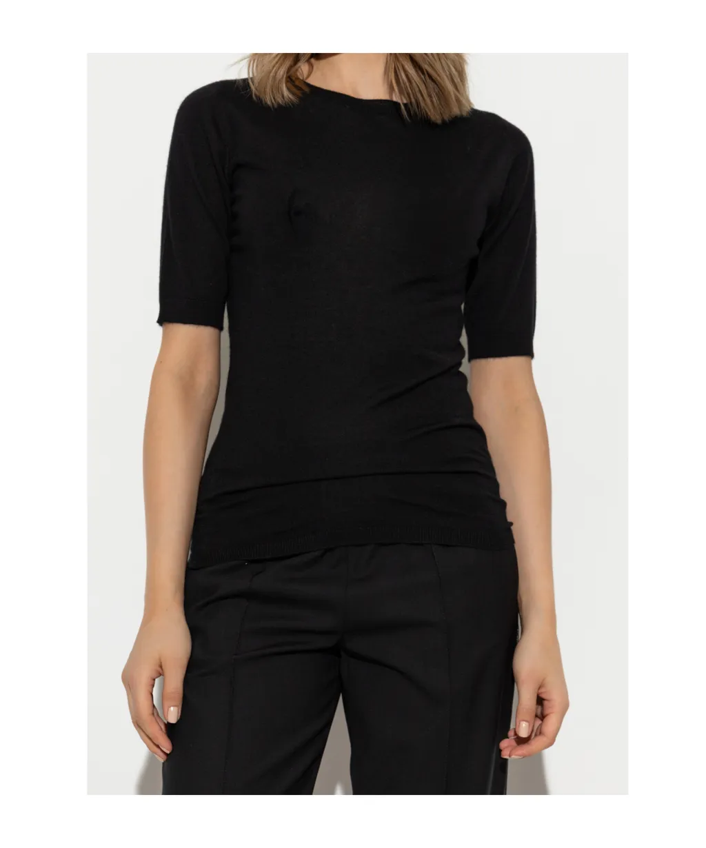 Short-Sleeved Knitted Sweater