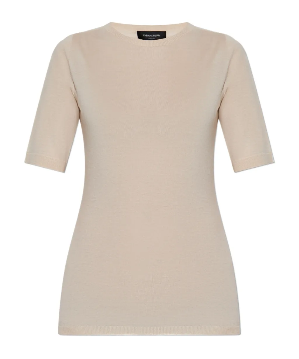 Short-Sleeved Knitted Sweater