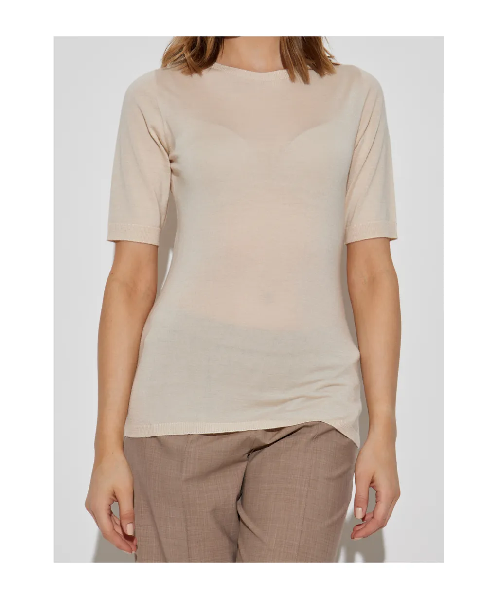 Short-Sleeved Knitted Sweater