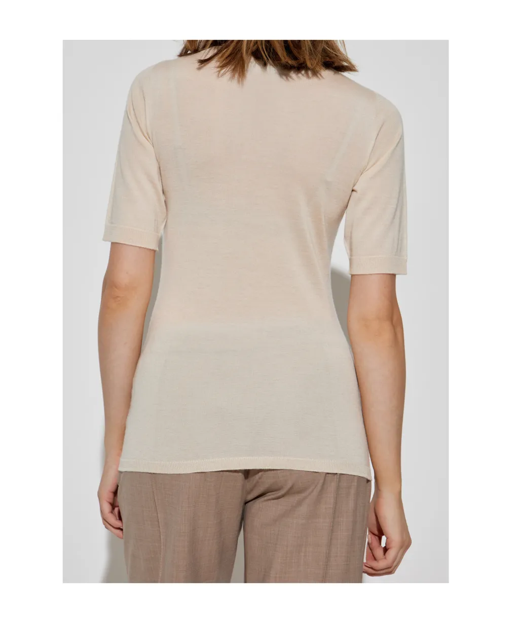Short-Sleeved Knitted Sweater