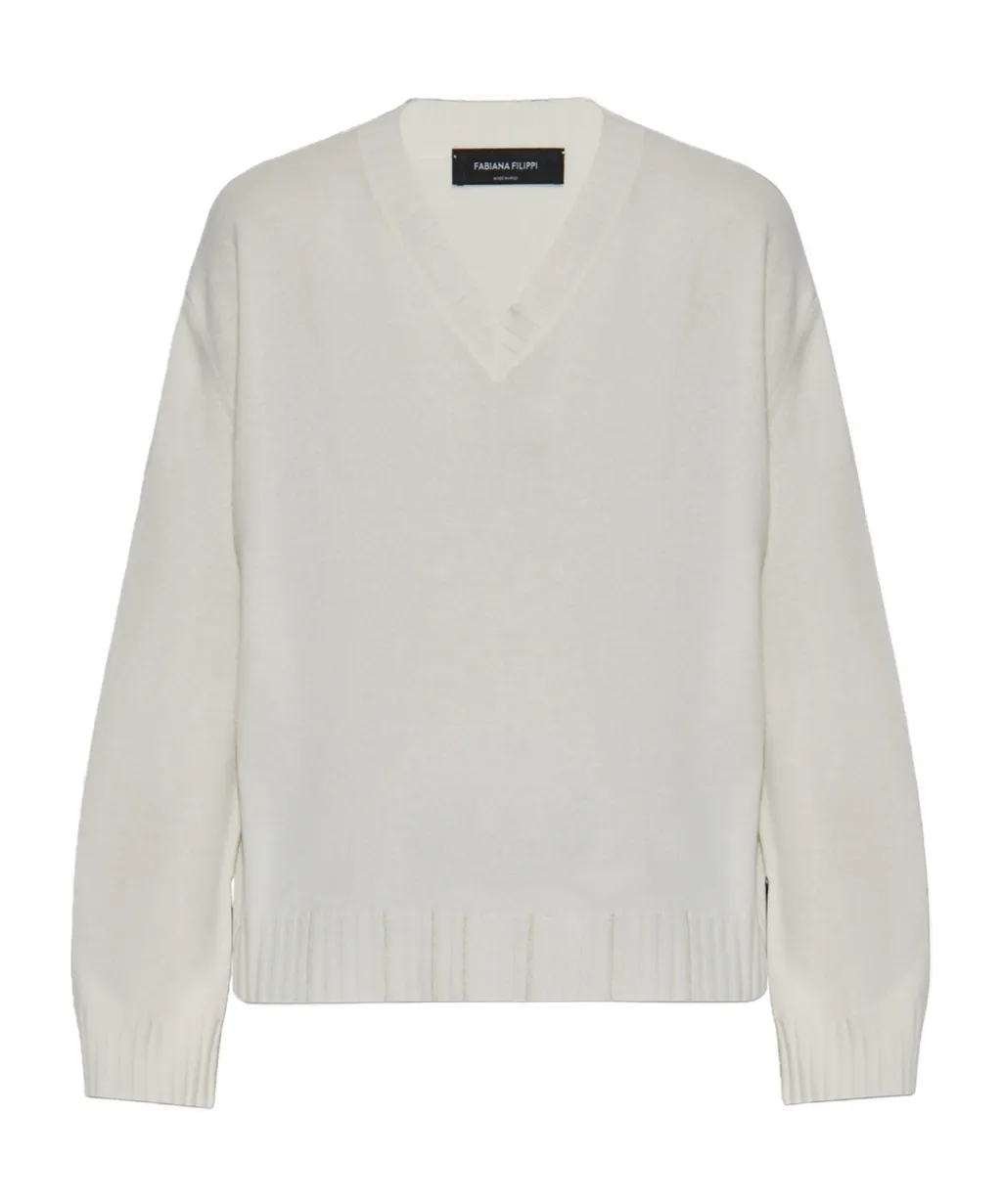 V-Neck Knitted Jumper