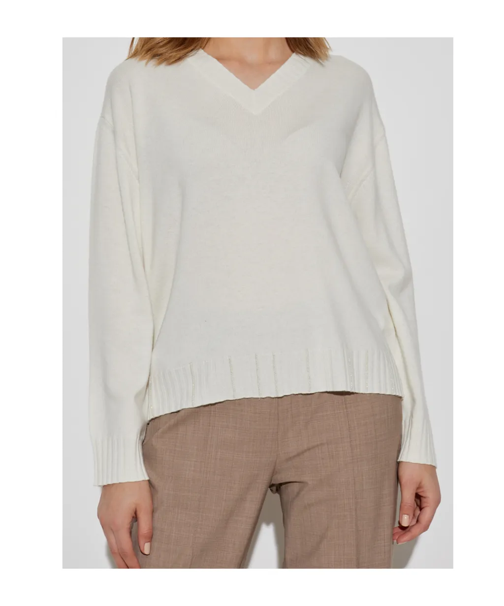V-Neck Knitted Jumper