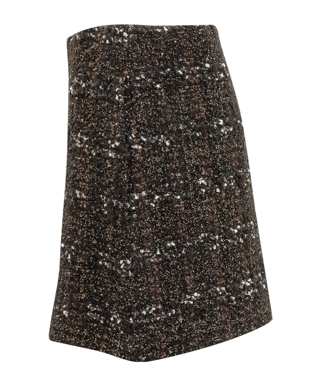 Check Tweed Mini Skirt