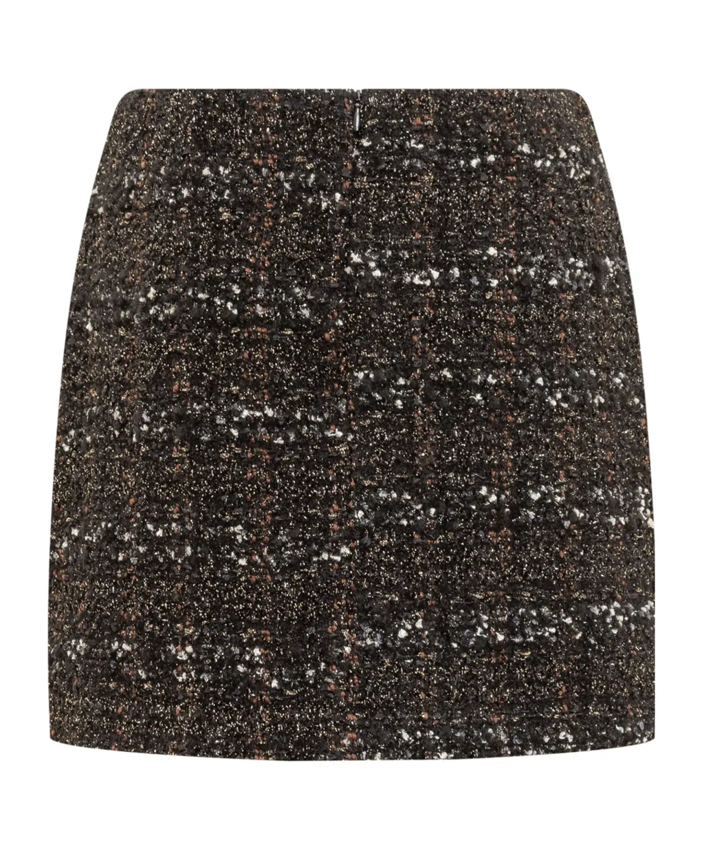 Check Tweed Mini Skirt