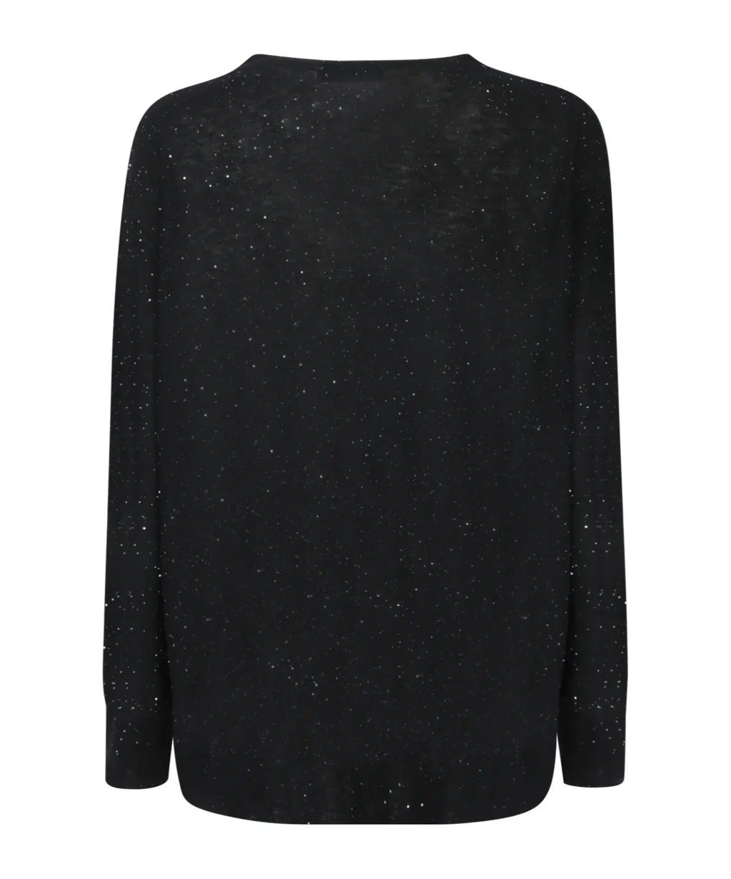 Sequin Embellished V-Neck Cardigan