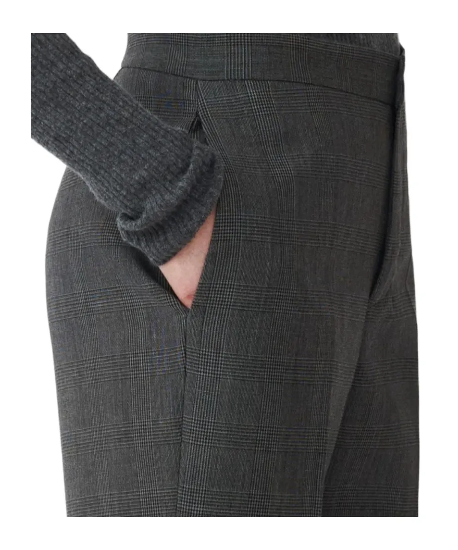 Creased Straight-Leg Pants