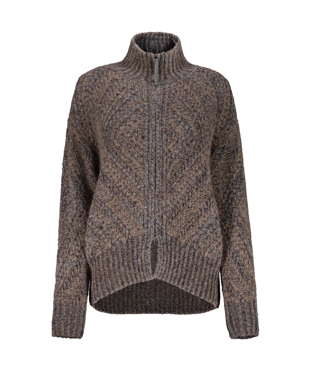 Knitted Zip Cardigan