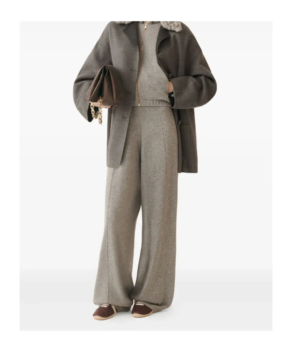 Cashmere Wide-Leg Trousers