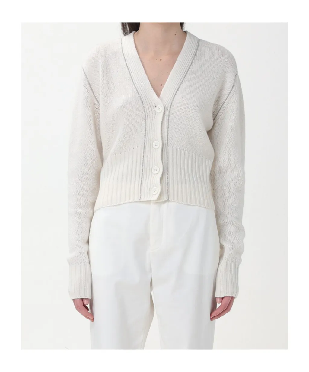 Embellished Trim V-Neck Cardigan