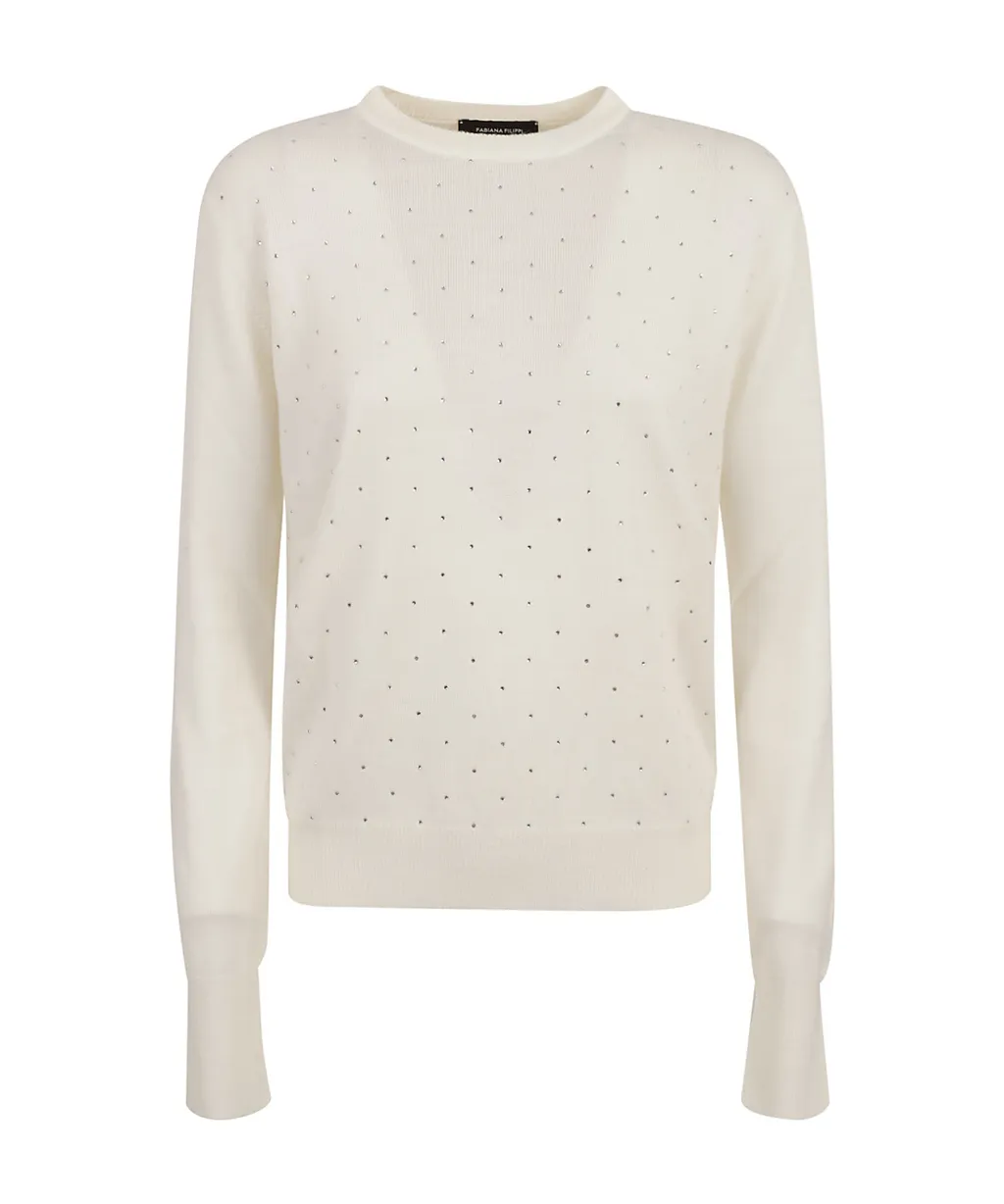 Crystal-Embellished Sweater