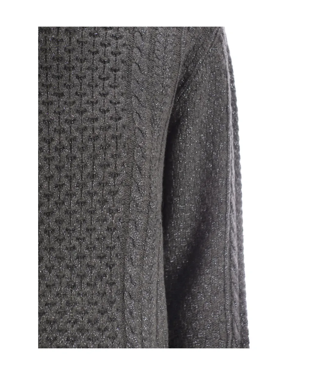 Cable-Knit Embellished Jumper
