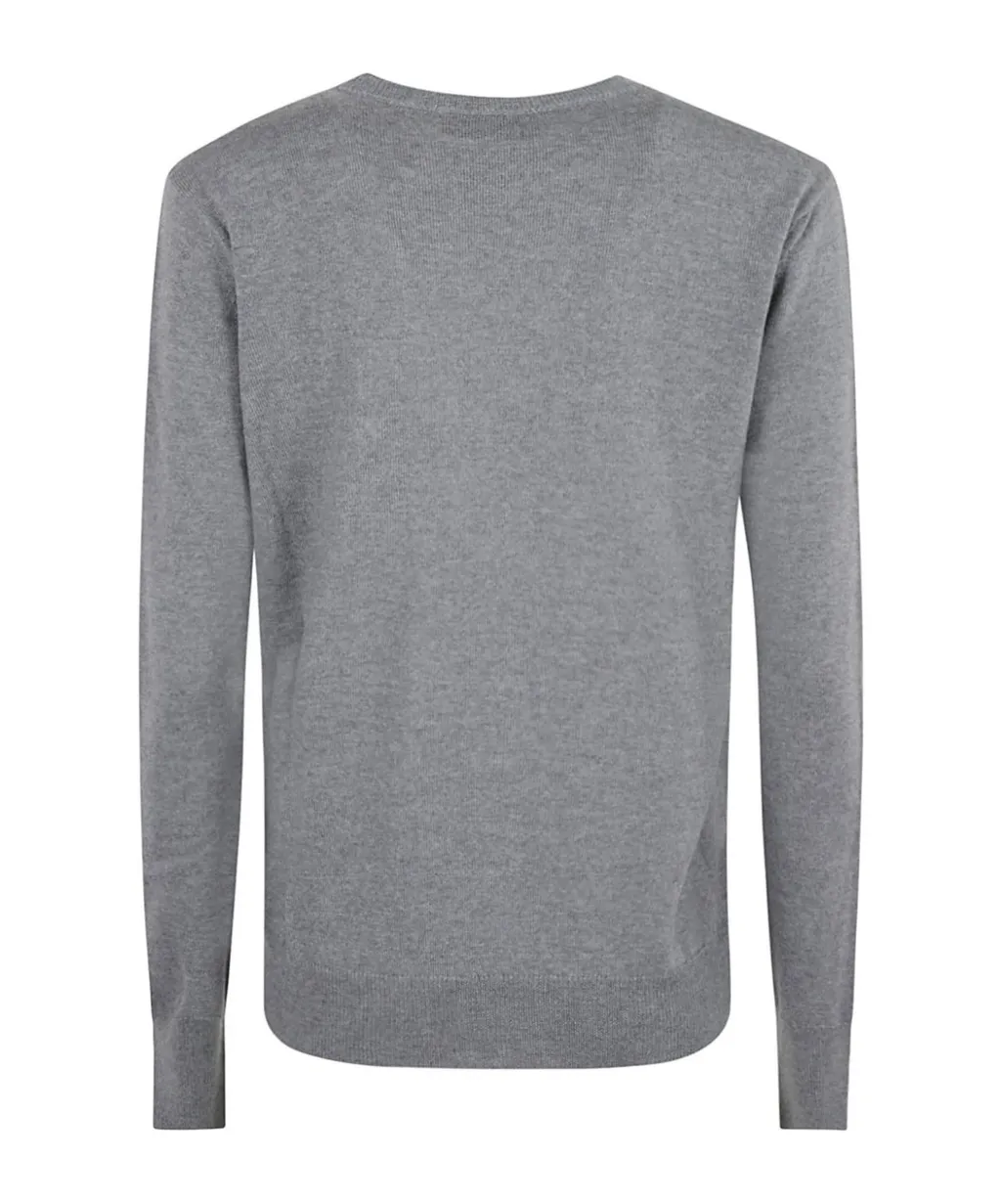 Embellished Knitted Crewneck Jumper