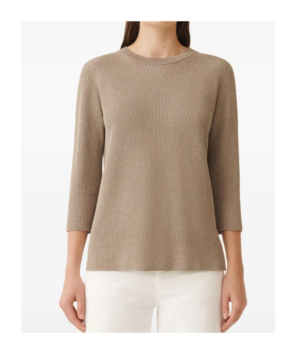 Lurex-Detailed Crewneck Jumper
