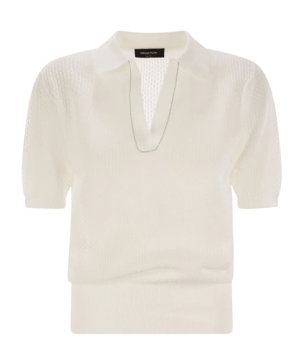 Half Sleeved Polo Jumper