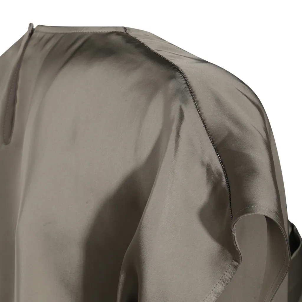 Crewneck Satin Top