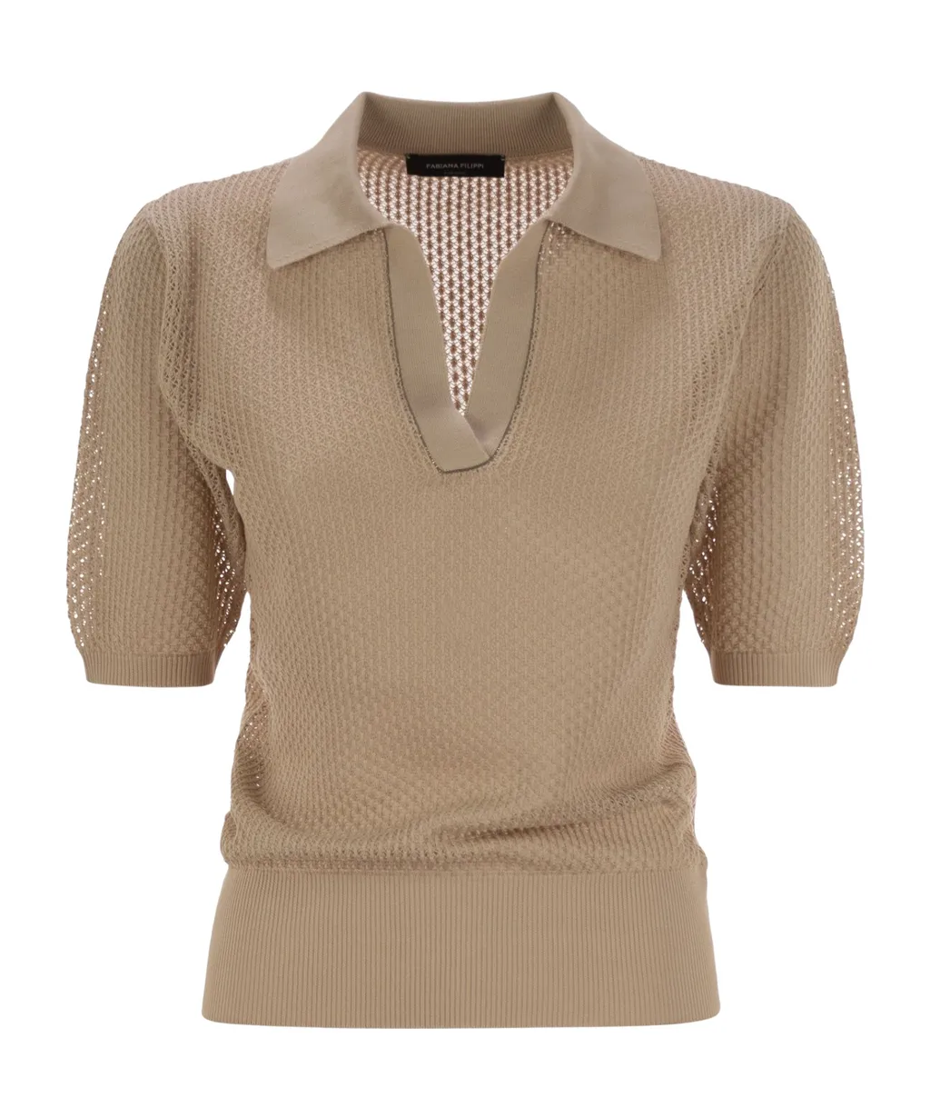 Half Sleeved Polo Jumper
