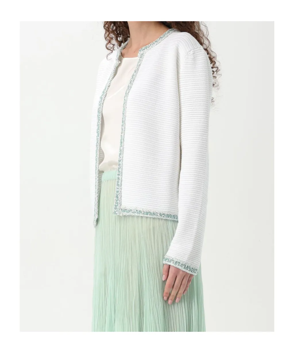 Contrast Trim Cardigan