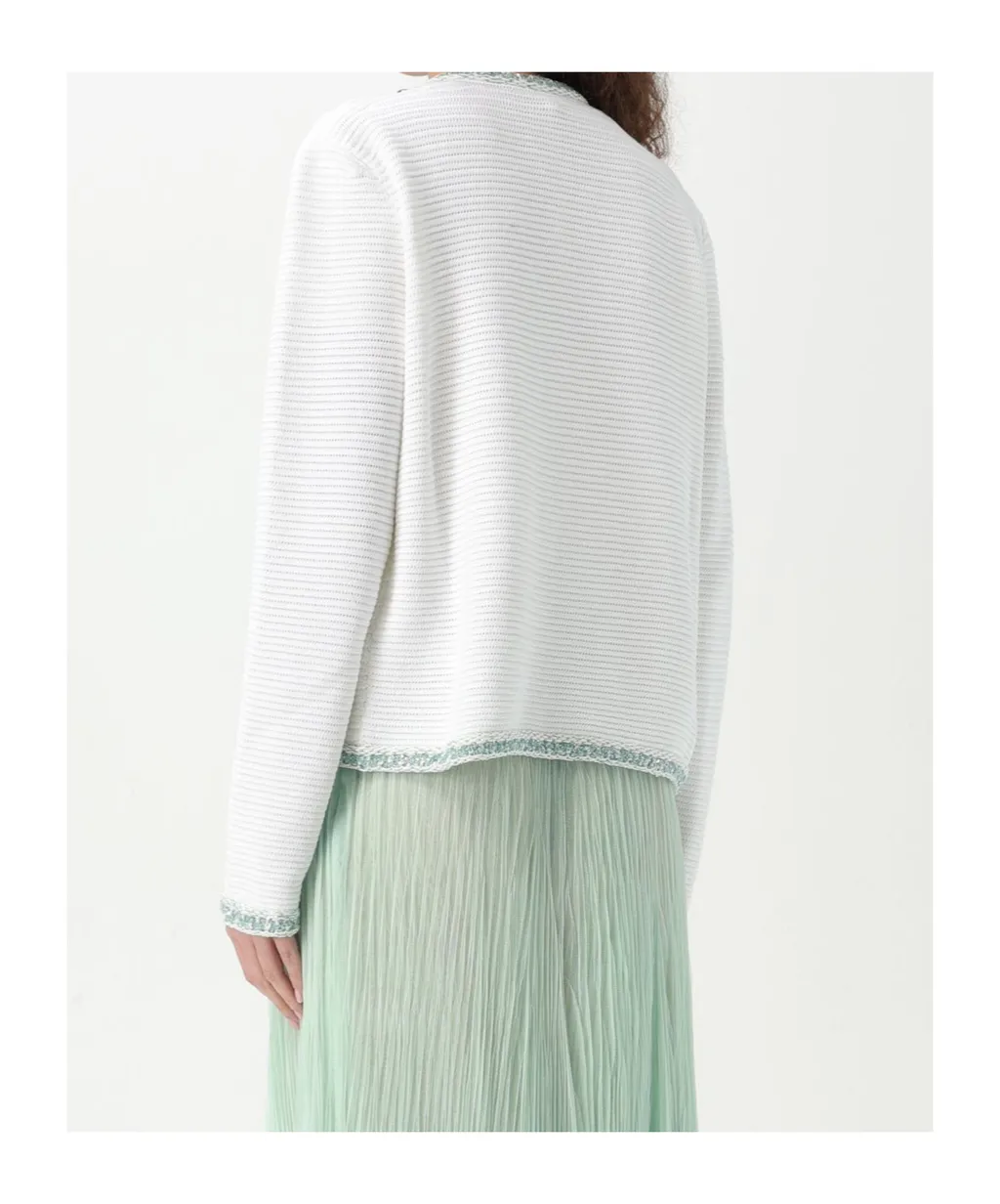 Contrast Trim Cardigan