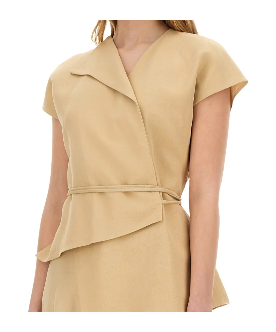 Wraparound Cap-Sleeved Top