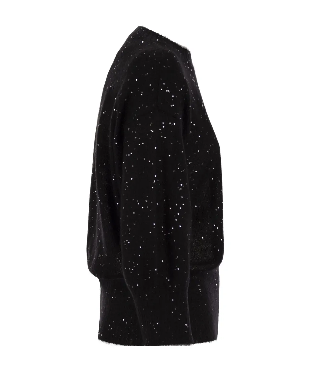 Sequin Crewneck 3/4 Sleeved Jumper