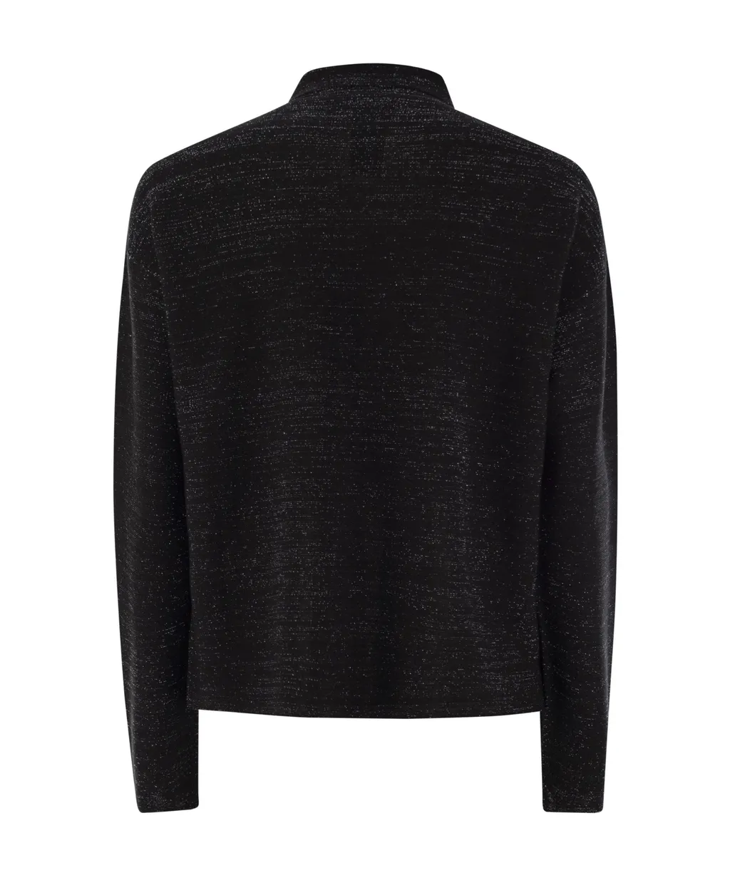 Lurex Detailed Polo Neck Jumper