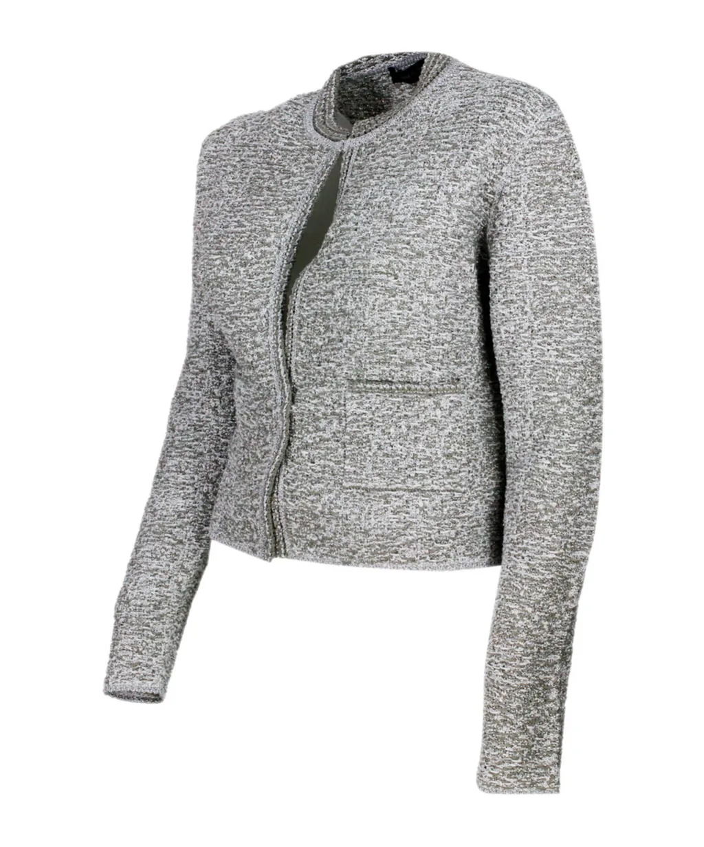 Lurex Knit Tweed Cardigan