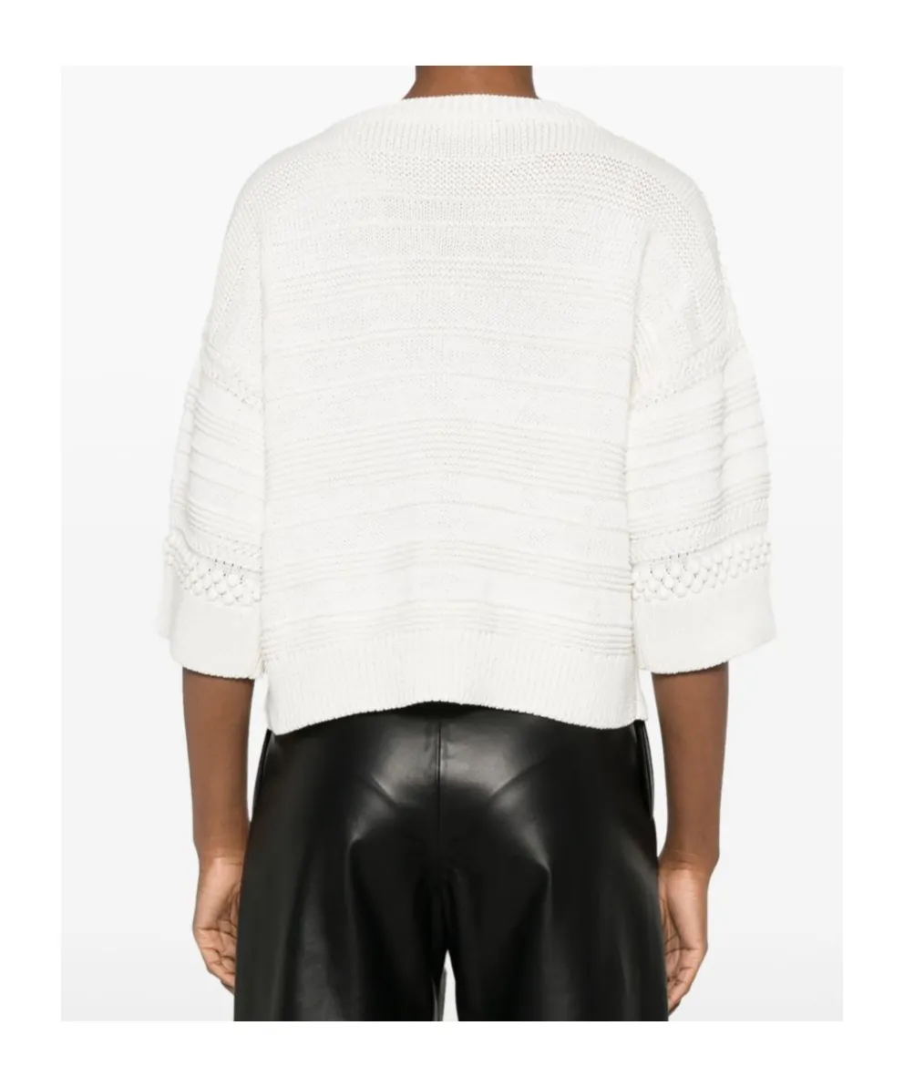 Open-Knit Cropped Jumper