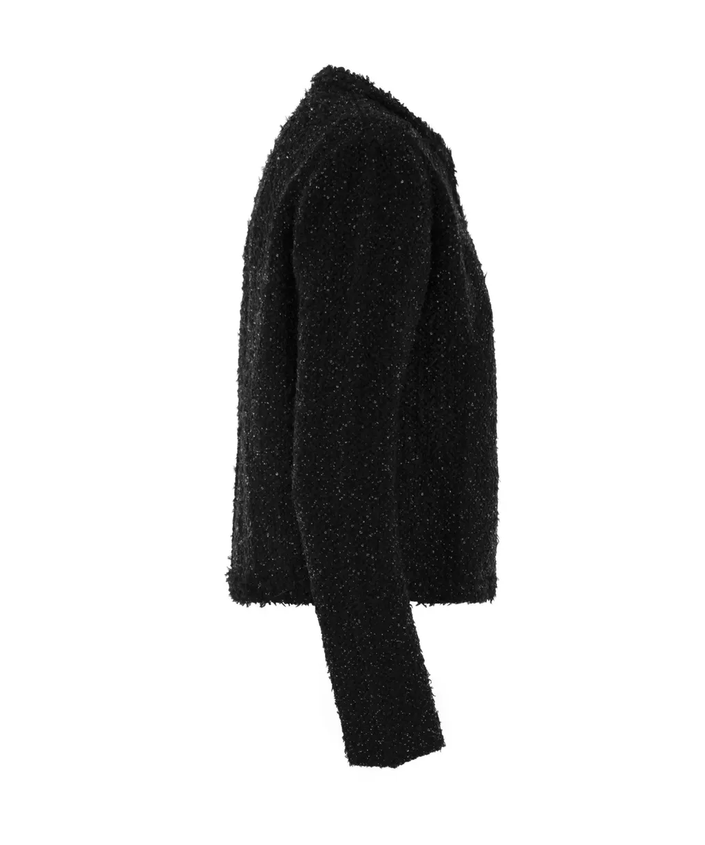 Tweed Trimmed Cropped Cardigan