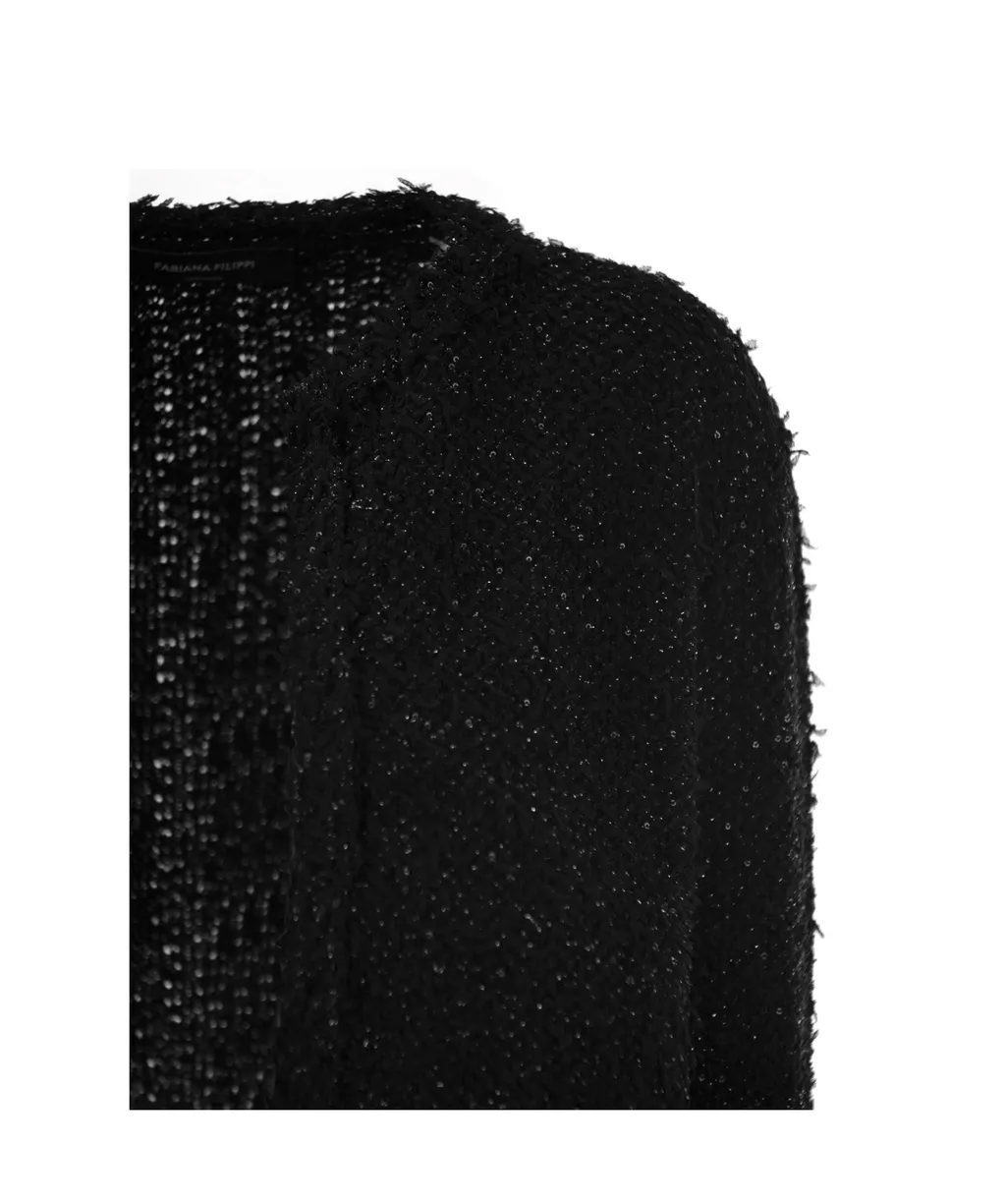 Tweed Trimmed Cropped Cardigan